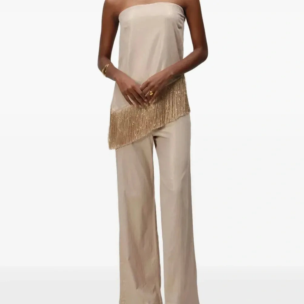 Брюки с эффектом металлик