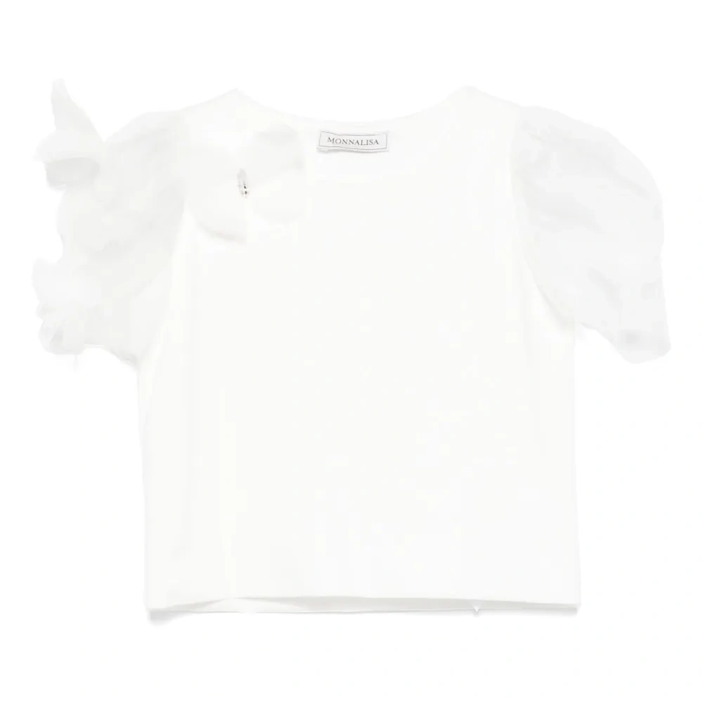 Футболка с рукавами из тюля