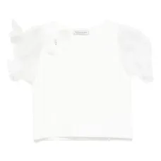 Футболка с рукавами из тюля