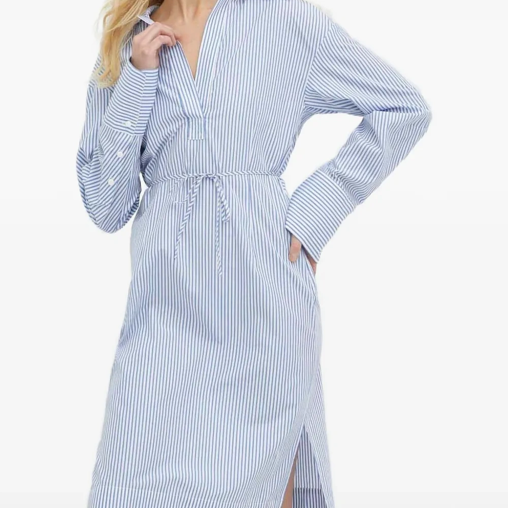 Полосатое миди-платье