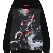 Декорированное худи с принтом