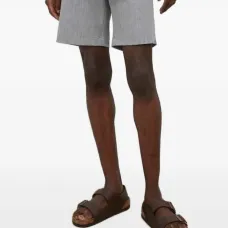 Шорты строгого кроя с вышитым логотипом Шорты строгого кроя с вышитым логотипом