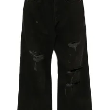 Широкие джинсы с прорезями Широкие джинсы с прорезями