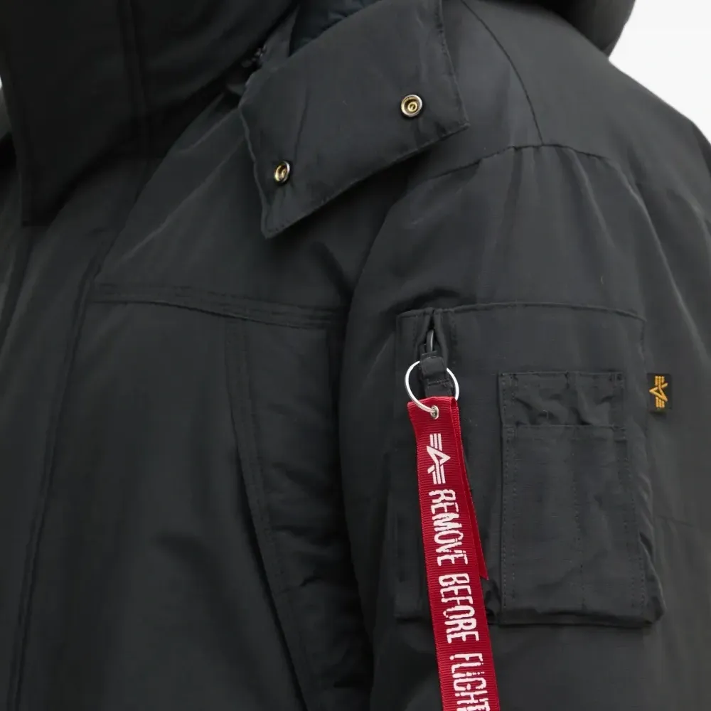 Стеганая парка с капюшоном