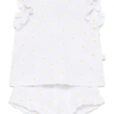 Комплект из топа и шортов с цветочной вышивкой