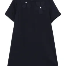 Платье с цветочной аппликацией