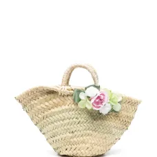 Сумка-тоут с цветочной аппликацией