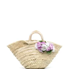 Сумка-тоут с цветочной аппликацией