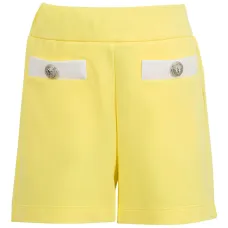 Шорты с карманами, украшенными пуговицами