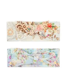 Комплект из двух повязок на голову с цветочным принтом Комплект из двух повязок на голову с цветочным принтом