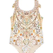 Купальник с цветочным принтом и завязками