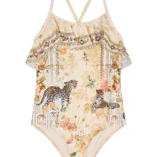 Купальник с оборками и леопардовым принтом Купальник с оборками и леопардовым принтом