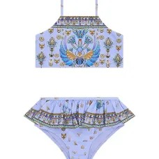 Бикини с вырезом халтер и оборками Бикини с вырезом халтер и оборками