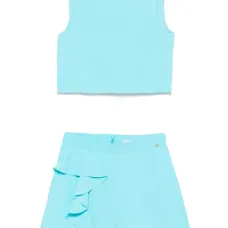 Комплект из топа и шортов с оборками Комплект из топа и шортов с оборками