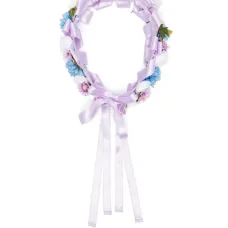 Повязка на голову с цветочной аппликацией