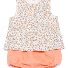 Комплект из топа и шортов с цветочным принтом