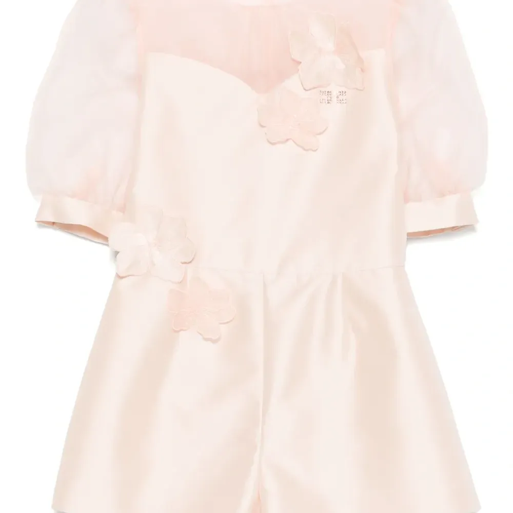 Ромпер с цветочной аппликацией