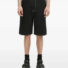 Джинсовые шорты с контрастной строчкой