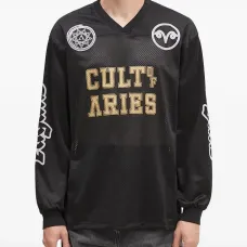 Топ с длинными рукавами и сетчатыми вставками