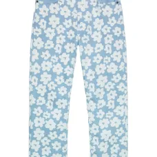 Прямые брюки с цветочным принтом