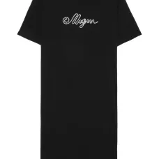 Платье с вышитым логотипом