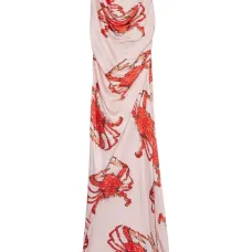 Платье макси с принтом