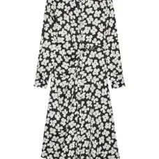 Платье миди с цветочным принтом