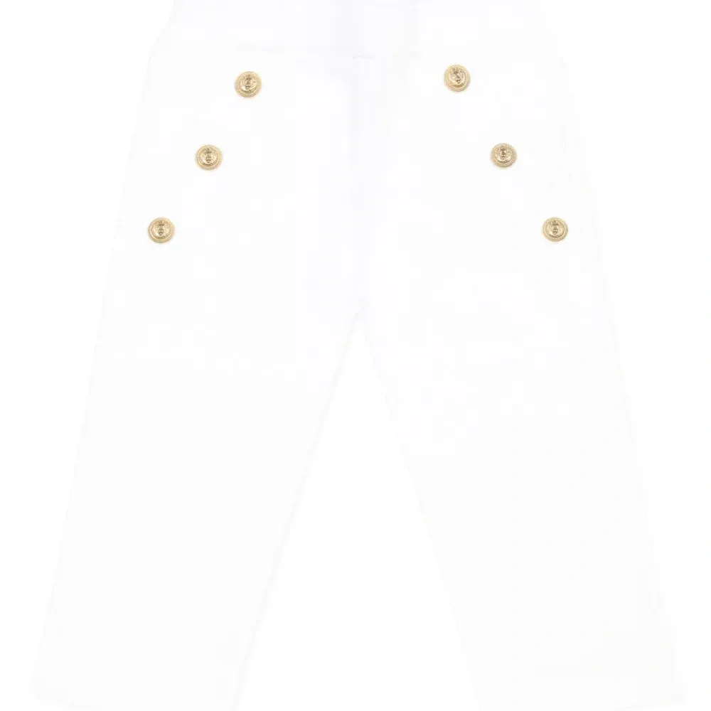 Брюки с гравированными пуговицами