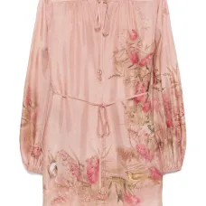 блузка с цветочным принтом