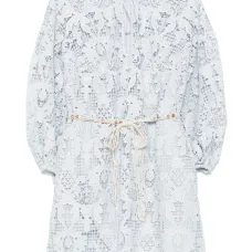 платье мини с кружевом