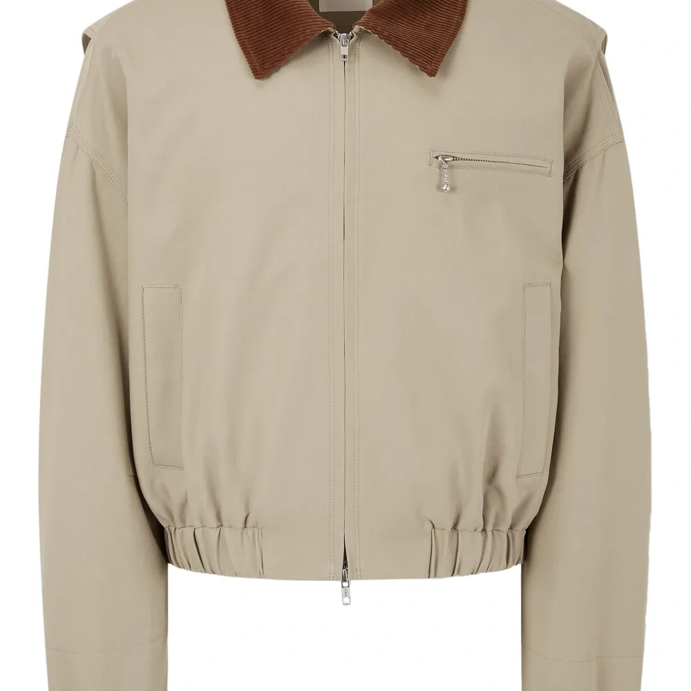 Бомбер с контрастной отделкой