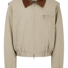 Бомбер с контрастной отделкой