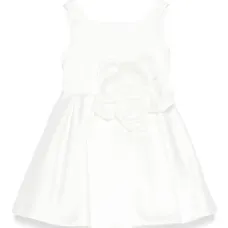 Платье с цветочной аппликацией