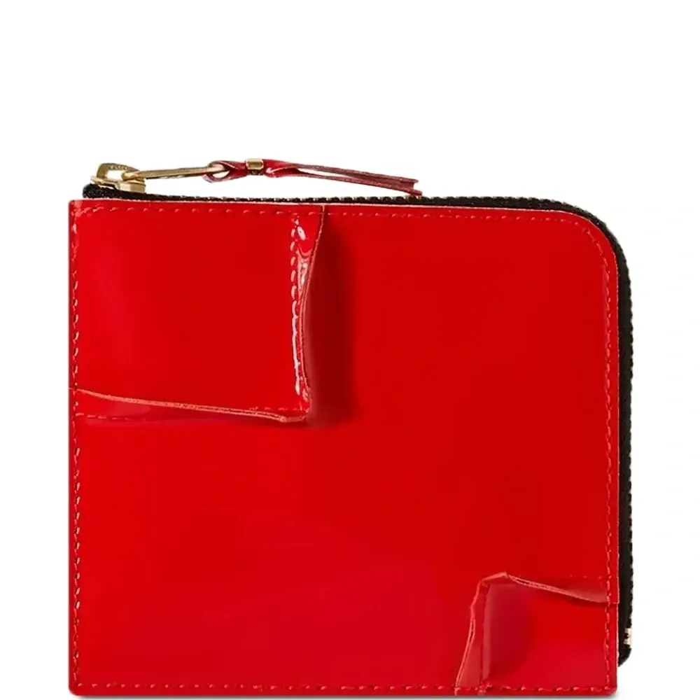 кошелек с круговой молнией и вставками