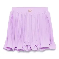 Крепдешиновая юбка мини со складками