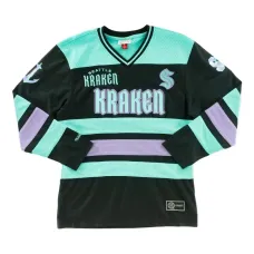 Полосатая толстовка Seattle Kraken с V-образным вырезом