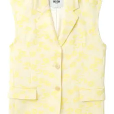 Жаккардовый жилет с цветочным узором Жаккардовый жилет с цветочным узором