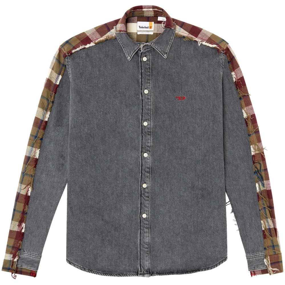клетчатая рубашка из коллаборации с Timberland