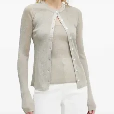 Топ в рубчик с эффектом металлик