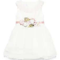 Платье с цветочной аппликацией