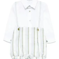 Комплект из шортов и рубашки в полоску