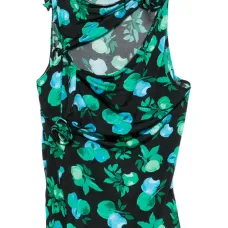 Топ асимметричного кроя с цветочным принтом Топ асимметричного кроя с цветочным принтом