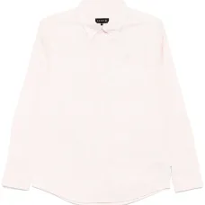 Полосатая рубашка с вышивкой