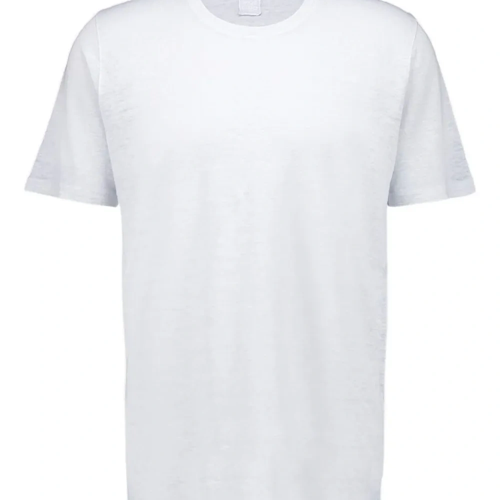 Льняная футболка с круглым вырезом