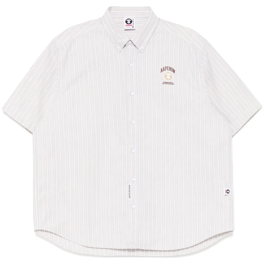 Полосатая рубашка AAPENOW с логотипом