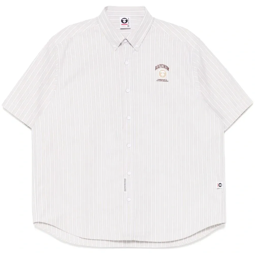 Полосатая рубашка AAPENOW с логотипом