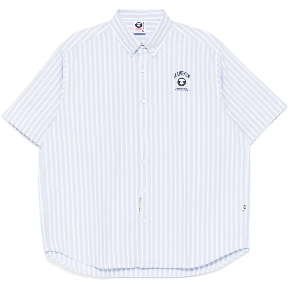 Полосатая рубашка AAPENOW с логотипом