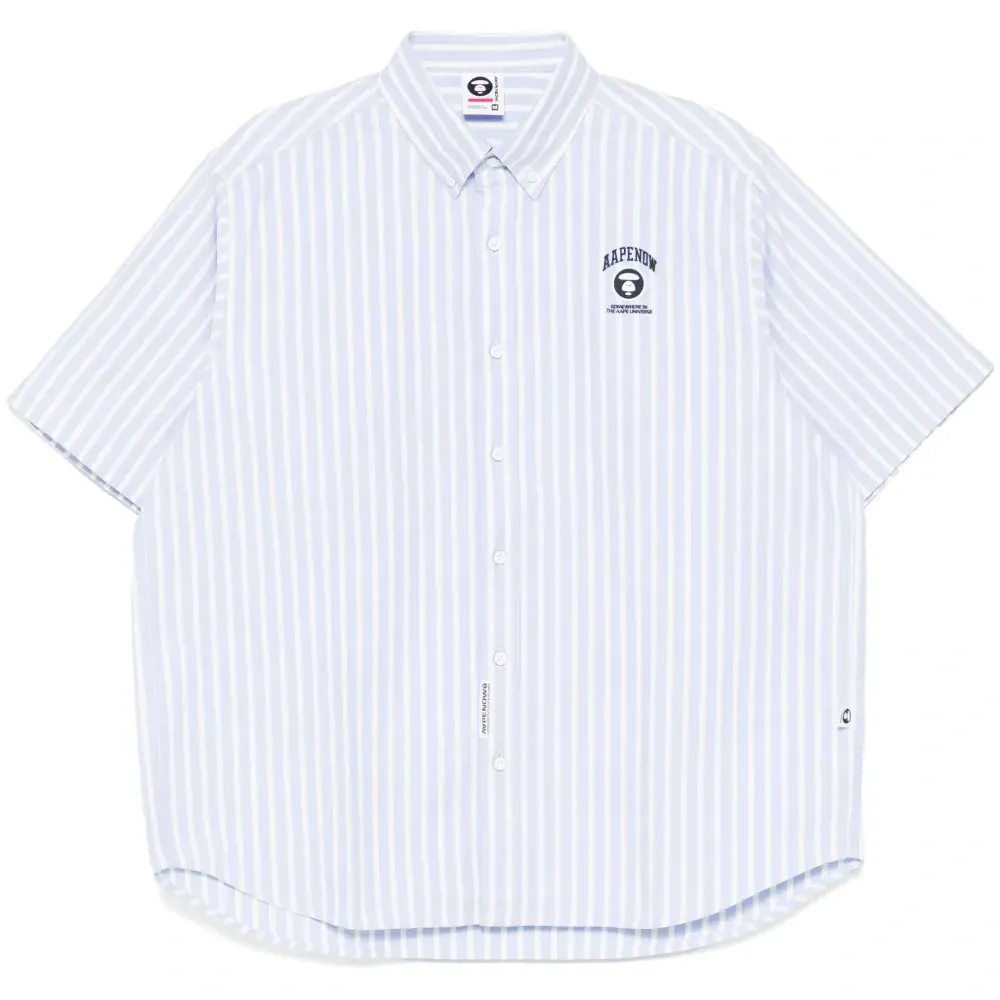 Полосатая рубашка AAPENOW с логотипом