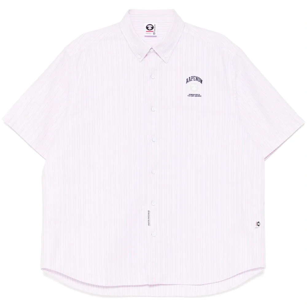 Полосатая рубашка AAPENOW с логотипом