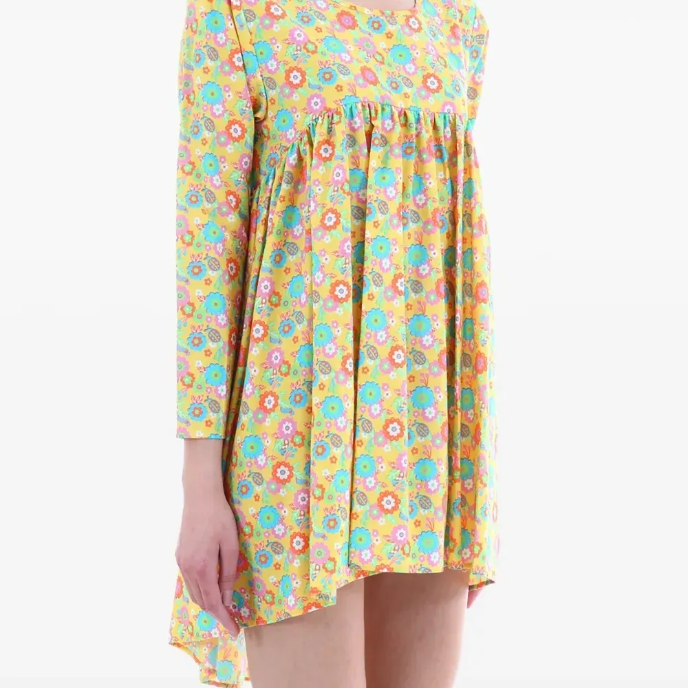 платье мини с цветочным принтом